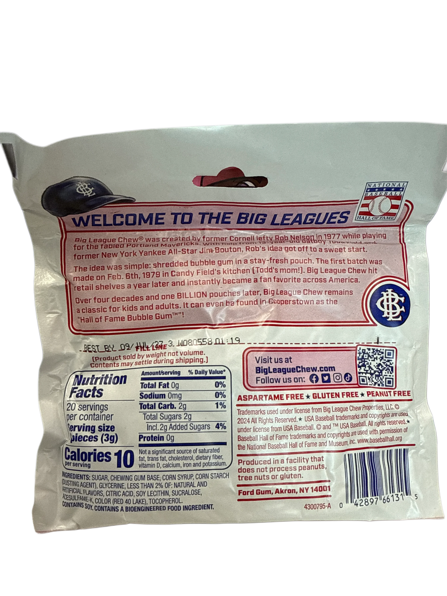 Big League Chew Punch Out Pink Lemonade 60G - U.S Edition