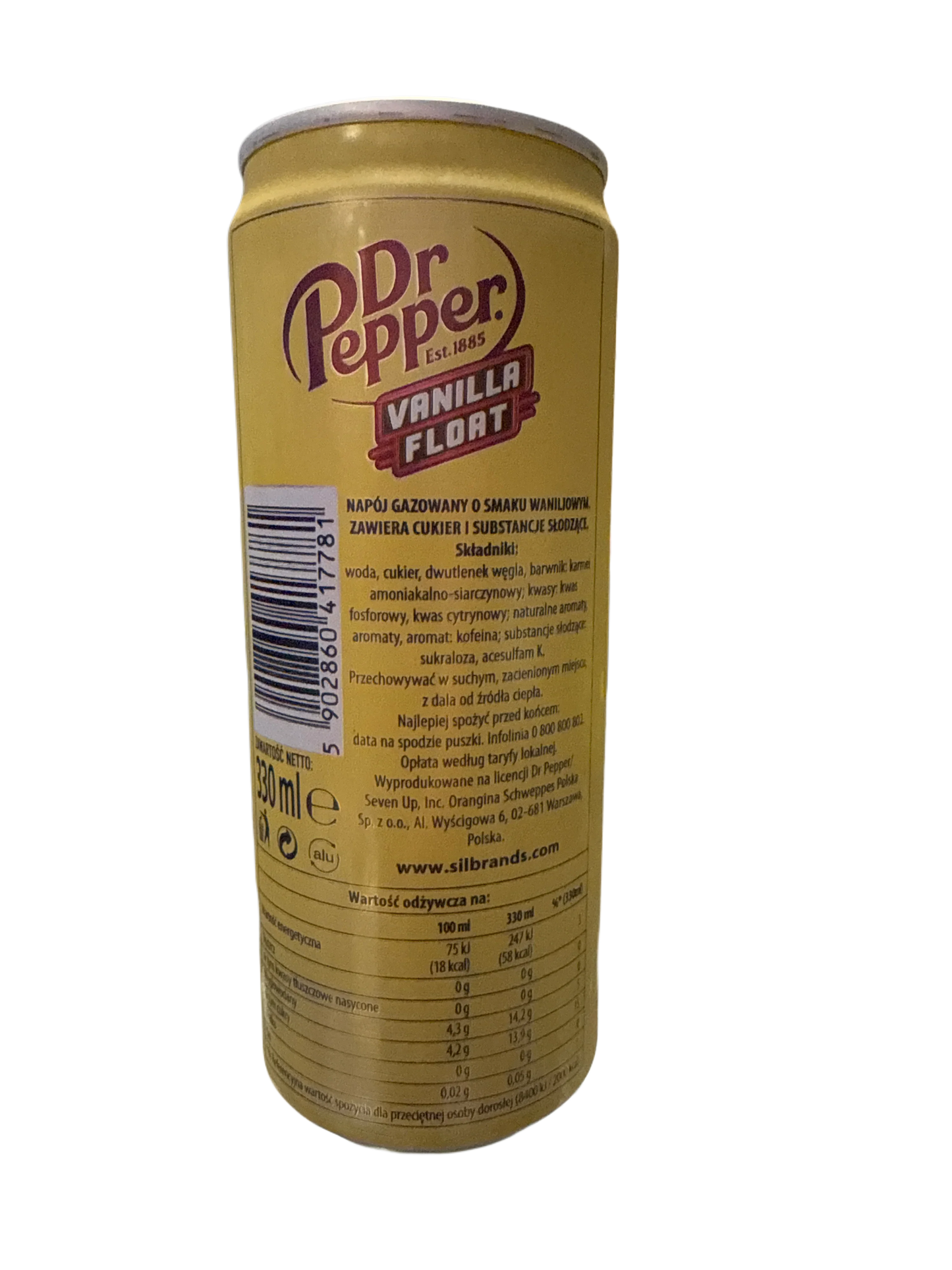 Dr Pepper Vanilla Float 330ML - U.K Edition
