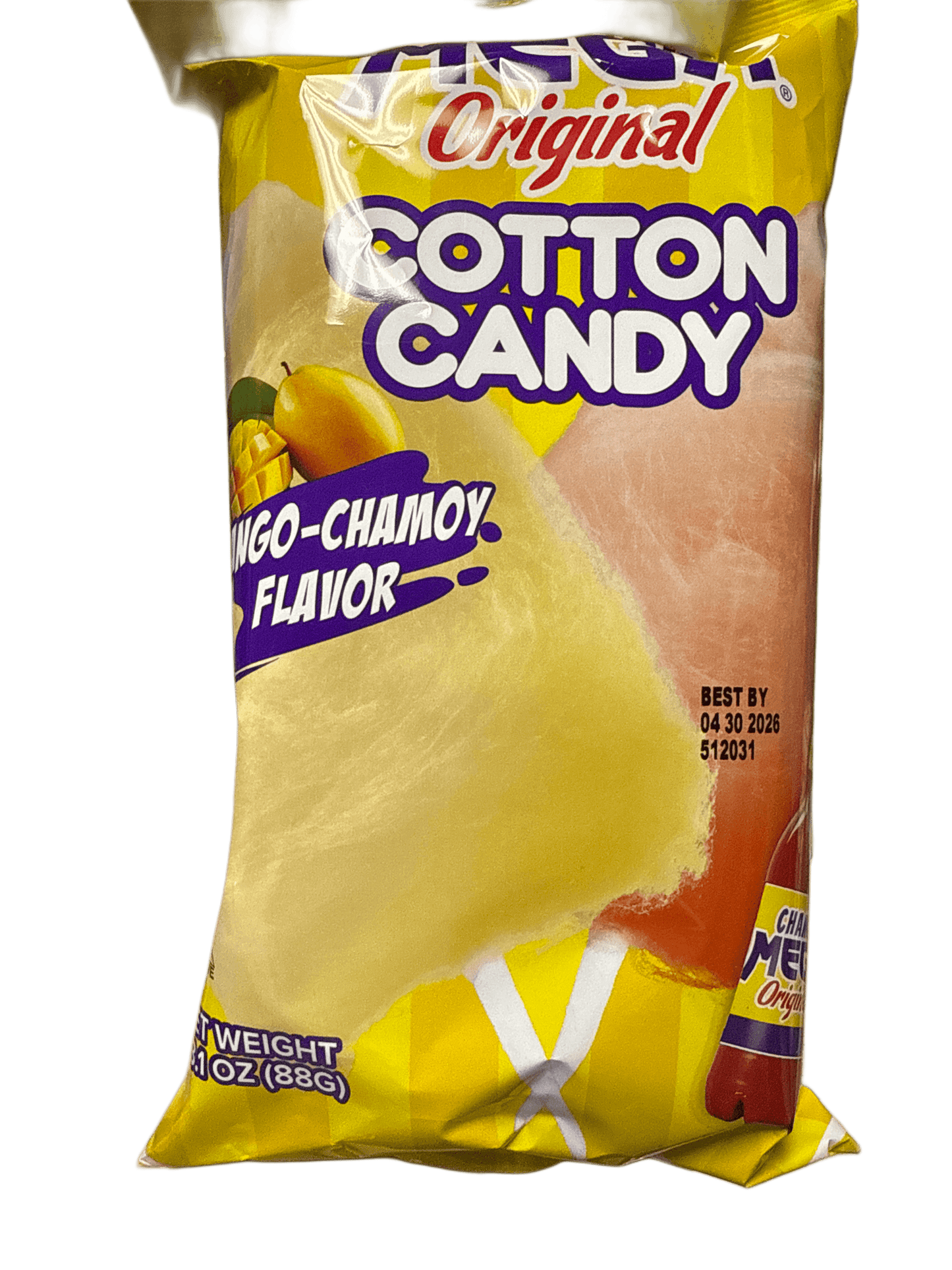 Chamoy Mega Original Mango-Chamoy Flavoured Cotton Candy 88G - U.S Edition