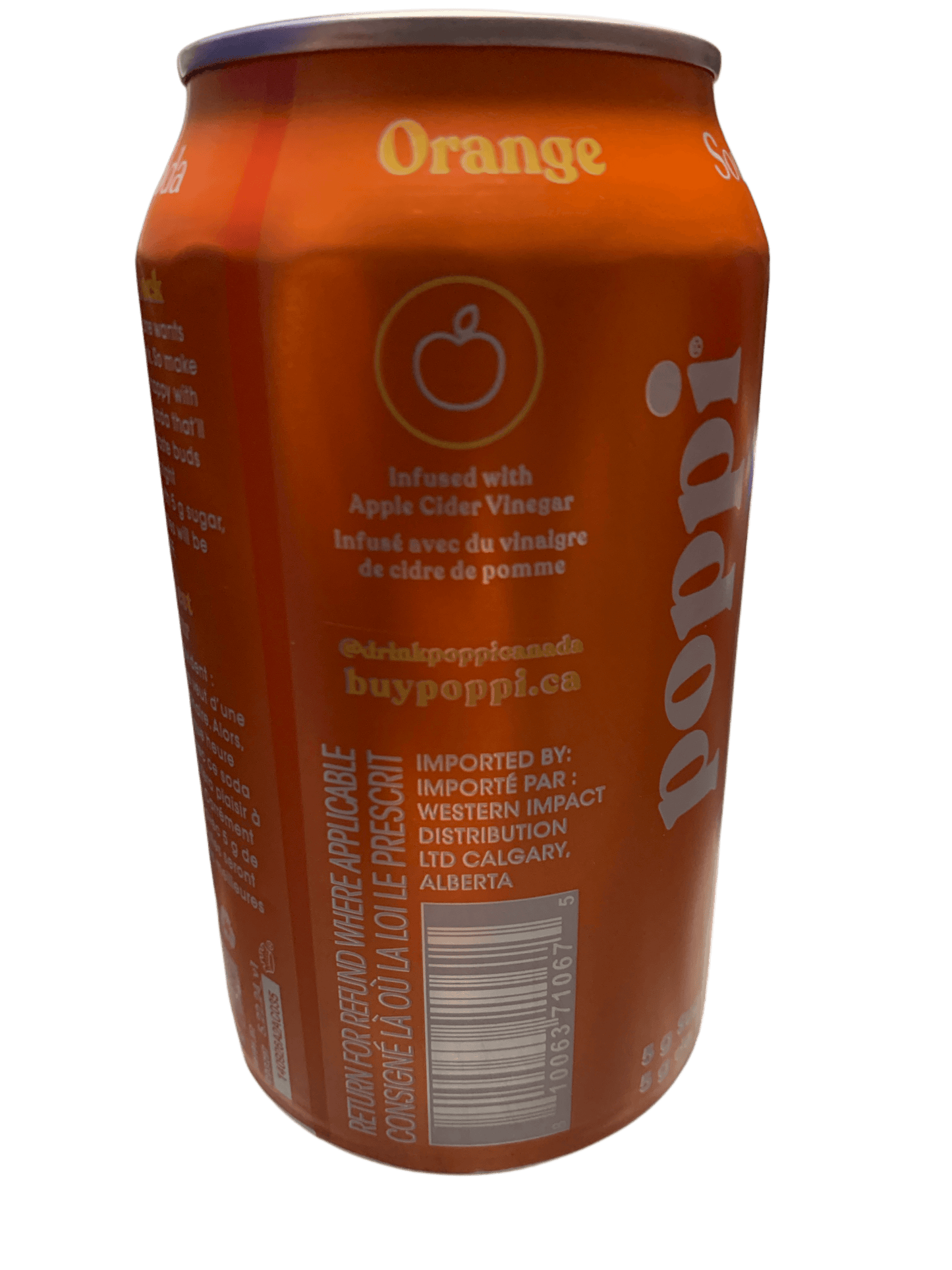Poppi Orange Soda 355ML - Canadian Edition