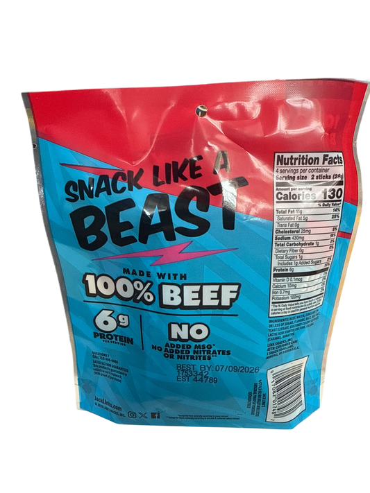 Jack Links Mr Beast Original Beef Mini Sticks 113G - U.S Edition