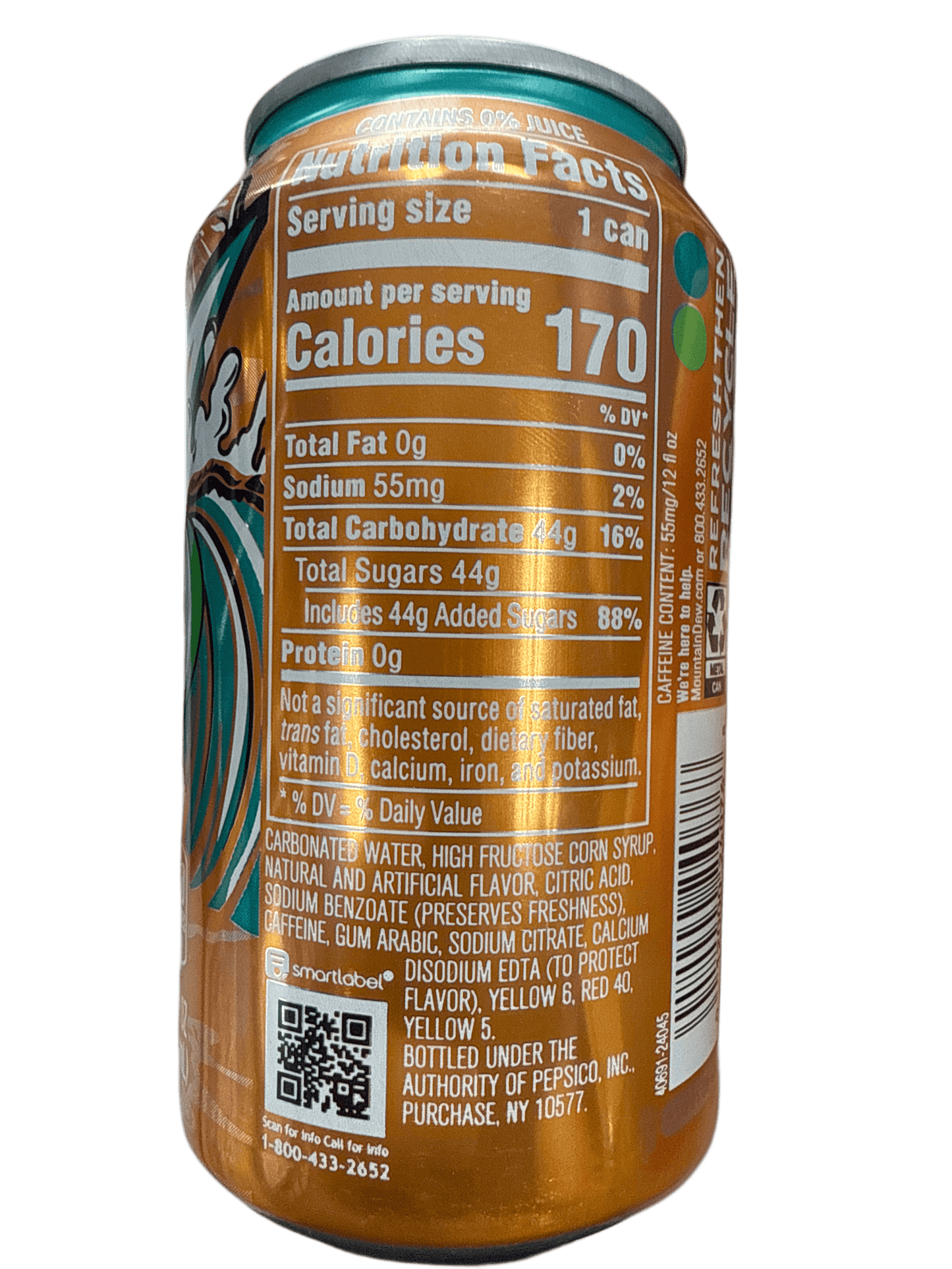 Mountain Dew Baja Cabo Citrus Can 355ML