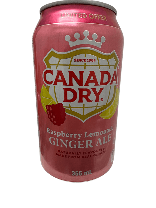 Canada Dry Limited Edition Raspberry Lemonade Ginger Ale Can 355ML - Canadian Edition
