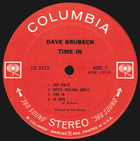 Dave Brubeck – Time In - 1966 US Original!