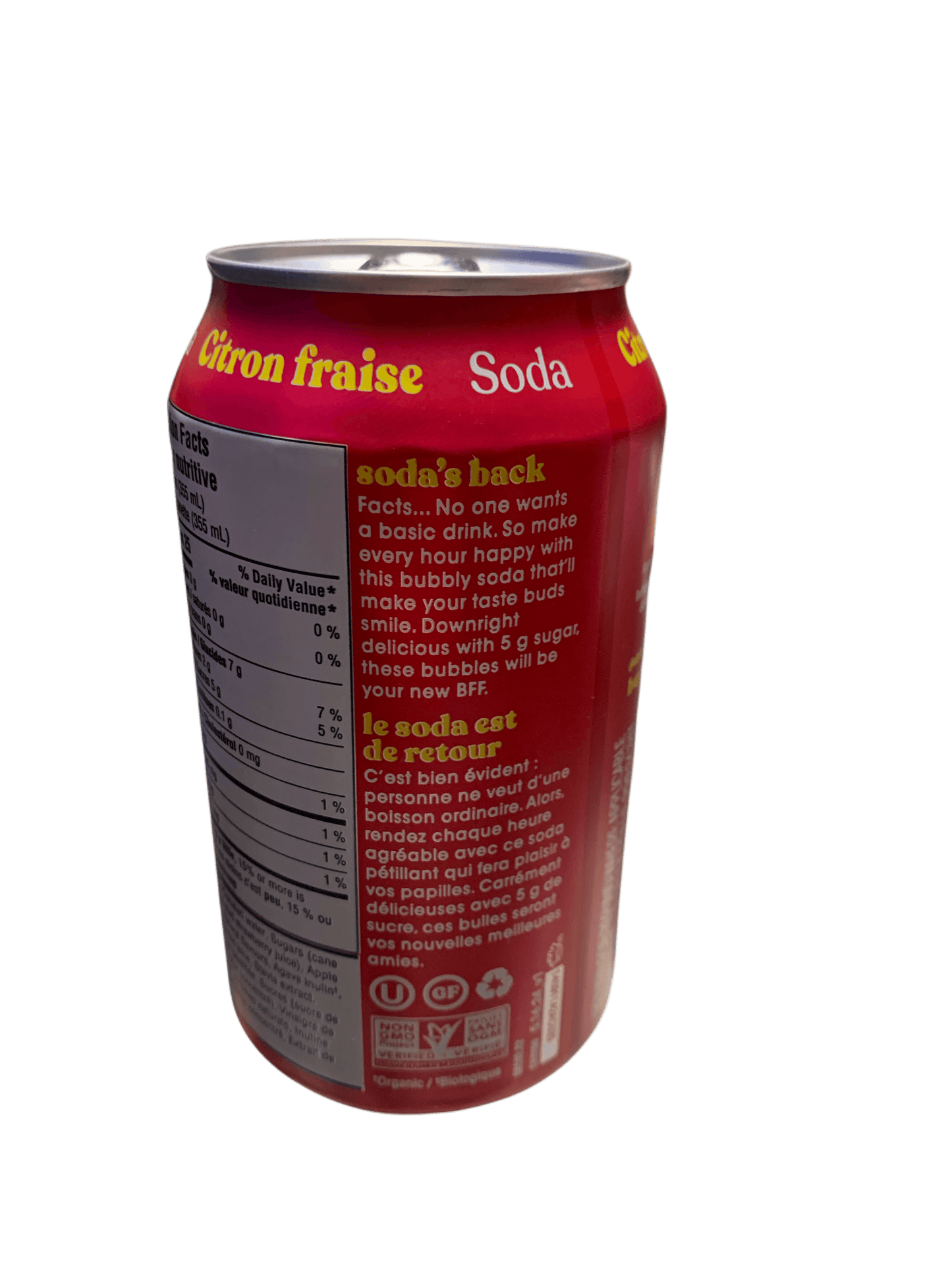 Poppi Strawberry Lemon Soda 355ML - Canadian Edition