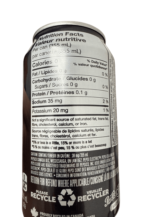 Pepsi Electric Zesty Citrus Can 355ML - Canadian Edition