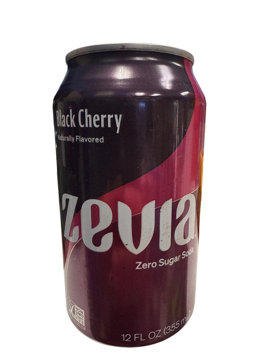 Zevia Zero Sugar Black Cherry Flavoured Soda 355ML - Canadian Edition