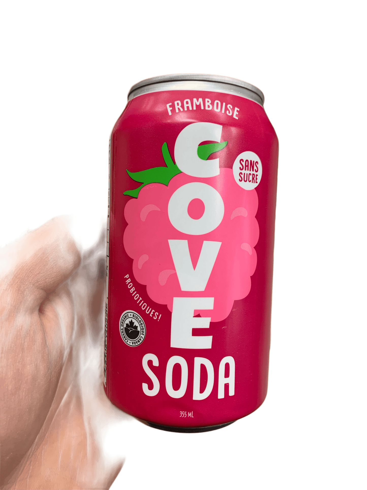 Cove Prebiotic Raspberry Flavoured Soda 355ML - Canadian Edition