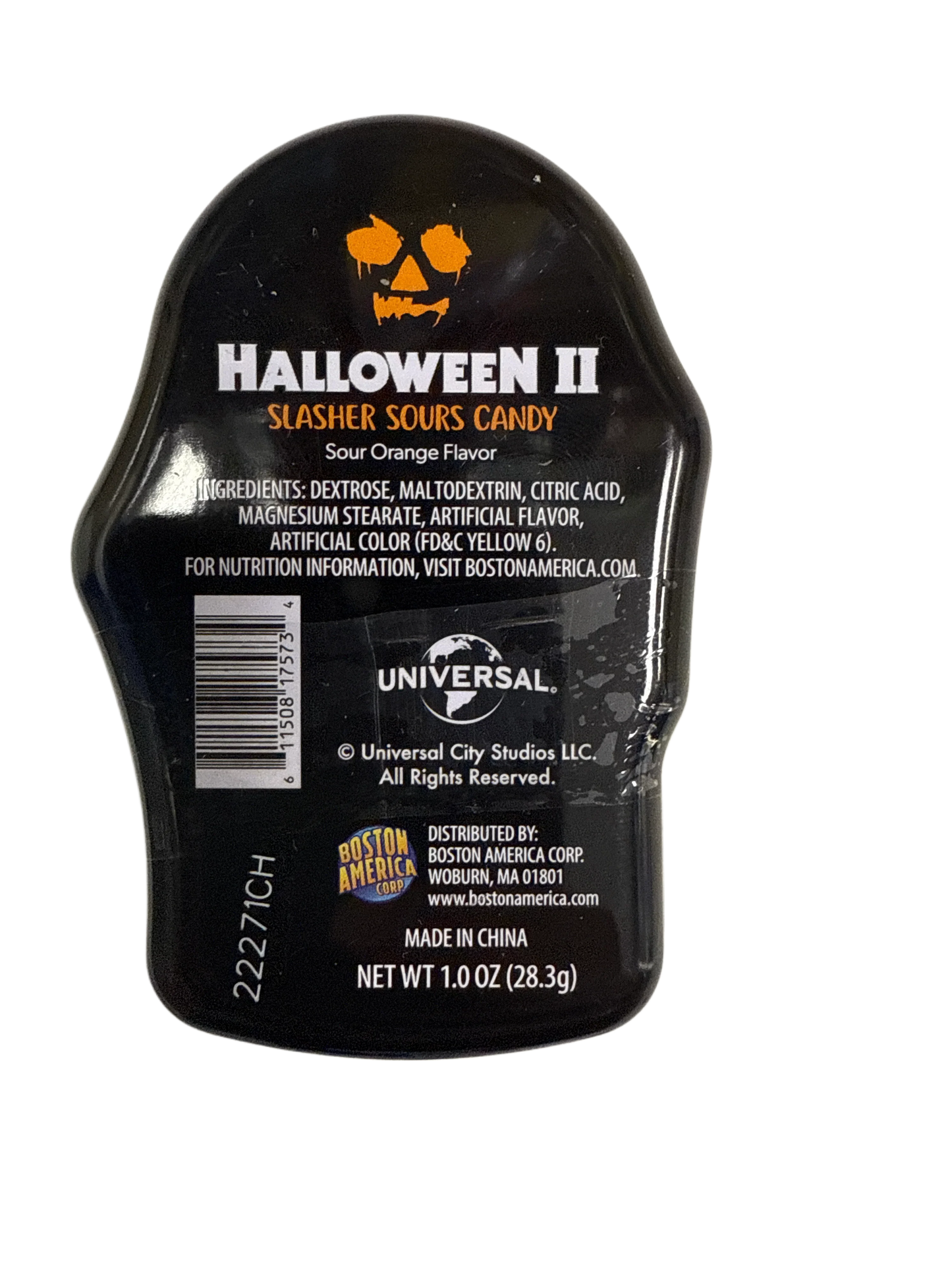 Halloween 2 Slasher Sours Curse Of Chucky Halloween Candy Tin Sour Cherry Flavour 34G - U.S EditionCandy Tin Sour Orange Flavour 28.3g - U.S Edition