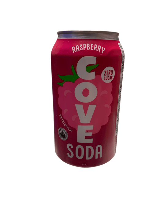 Cove Prebiotic Raspberry Flavoured Soda 355ML - Canadian Edition