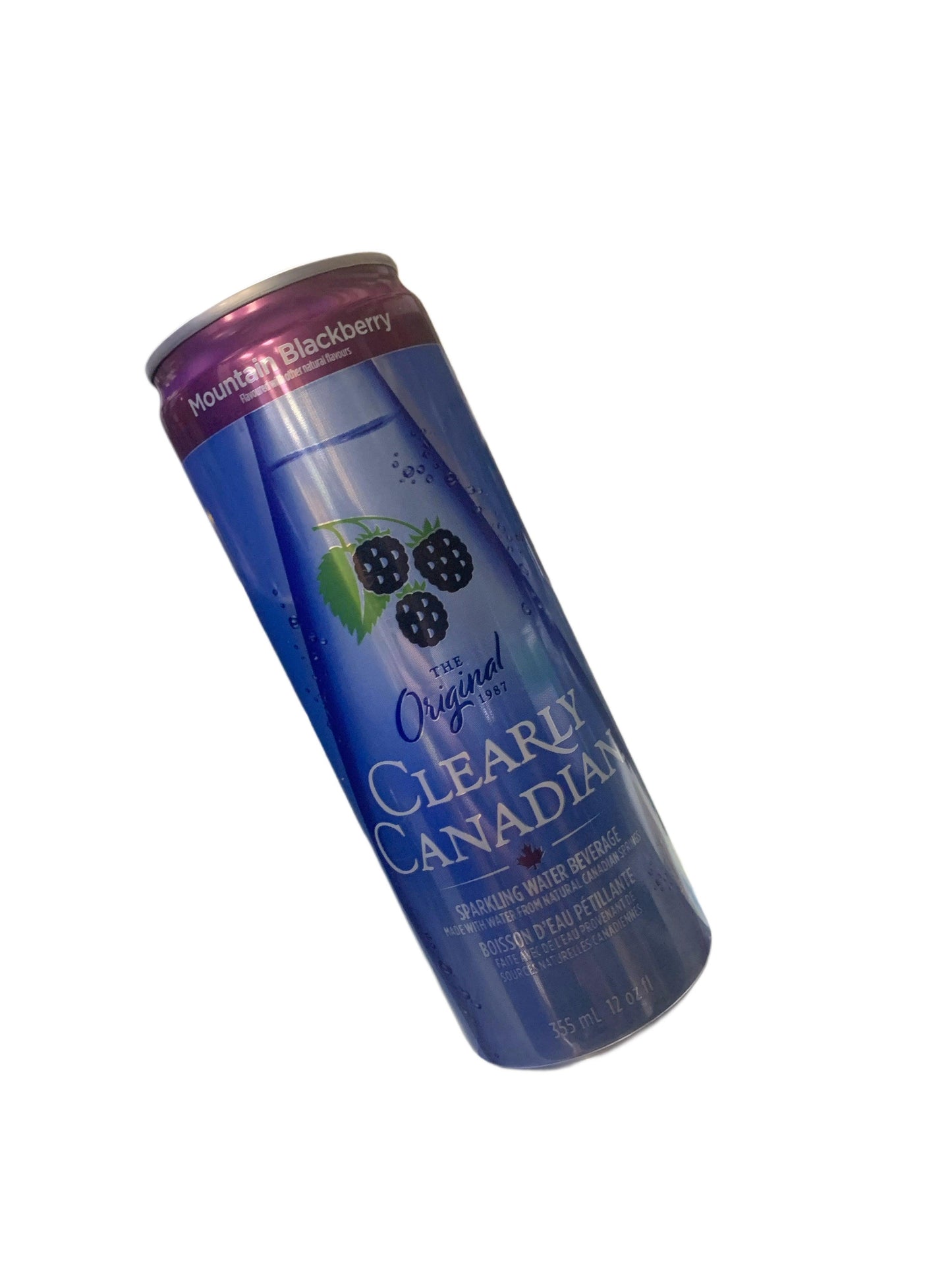 Clearly Canadian Sparkling Mountain Blackberry Cans 355ML - Canadian Edition