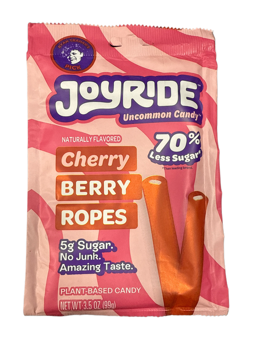 Ryan Trahan's Joyride Plant Based Cherry Berry Rope Candy 99G U.S Edition
