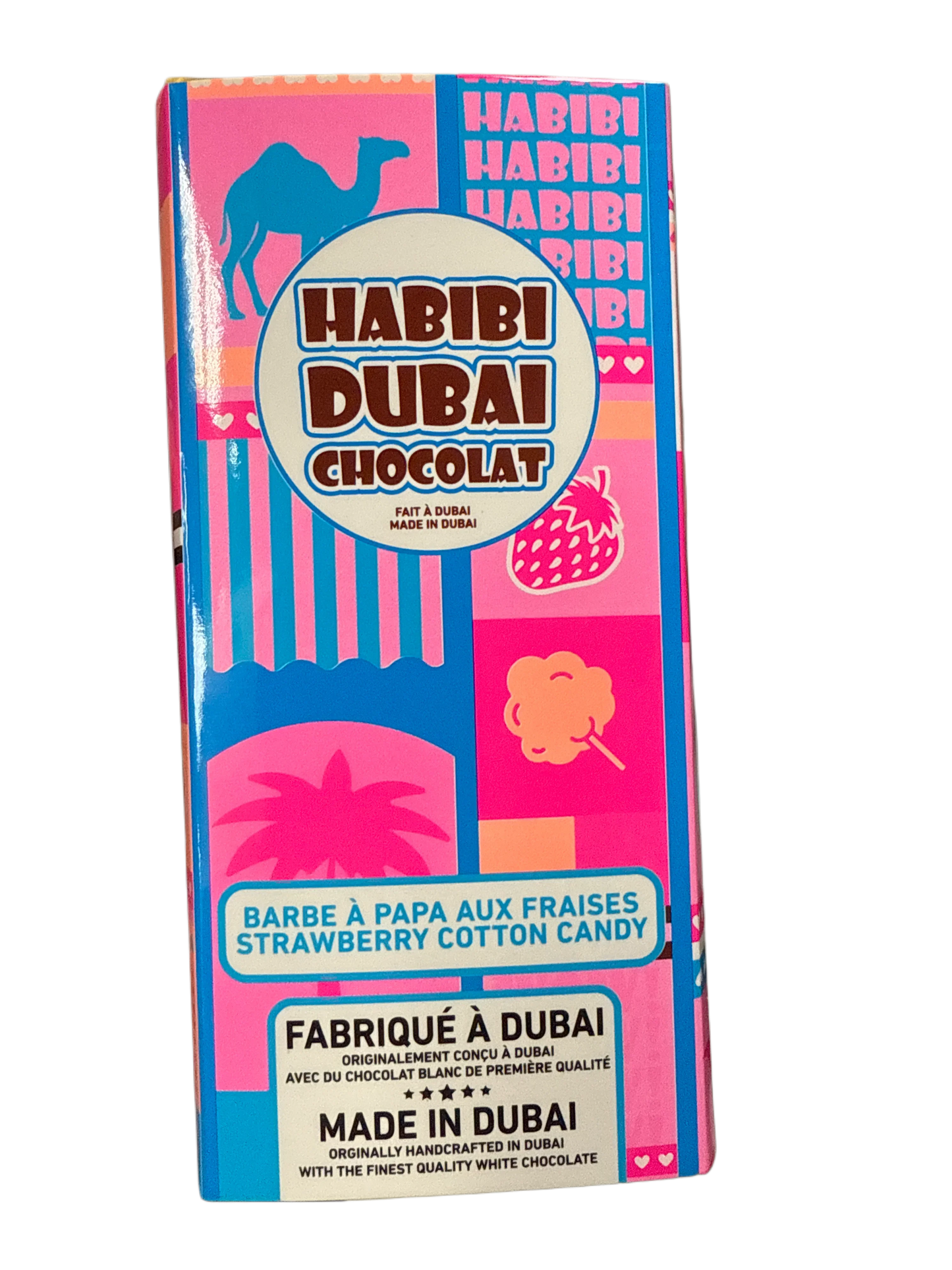Habibi Dubai Strawberry Cotton Candy Chocolate 200G - Dubai Edition