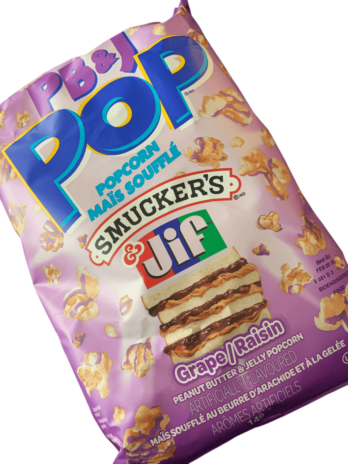 Pop Popcorn PB&J Smucker's and Jif Grape 5.25OZ - U.S Edition