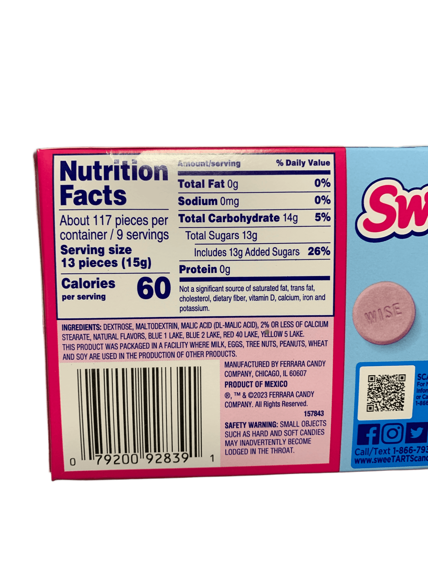 Sweet Tarts Original Theater Box 141G - Mexican Edition