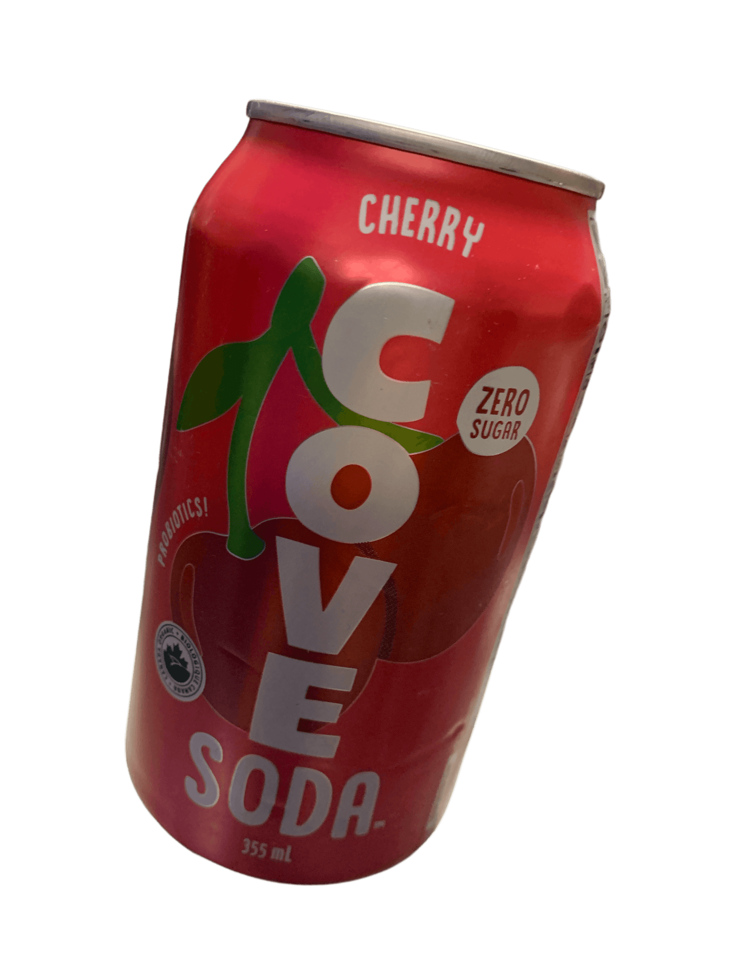 Cove Prebiotic's Zero Sugar Cherry Flavoured Soda 355ML - Canadian Edition