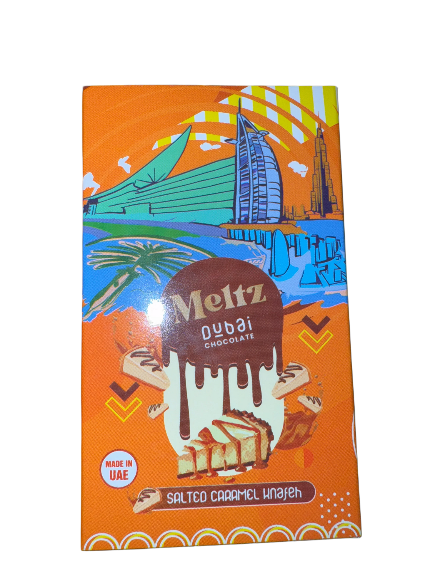 Meltz Dubai Chocolate Salted Caramel Knafeh Flavour 75G - Dubai Edition