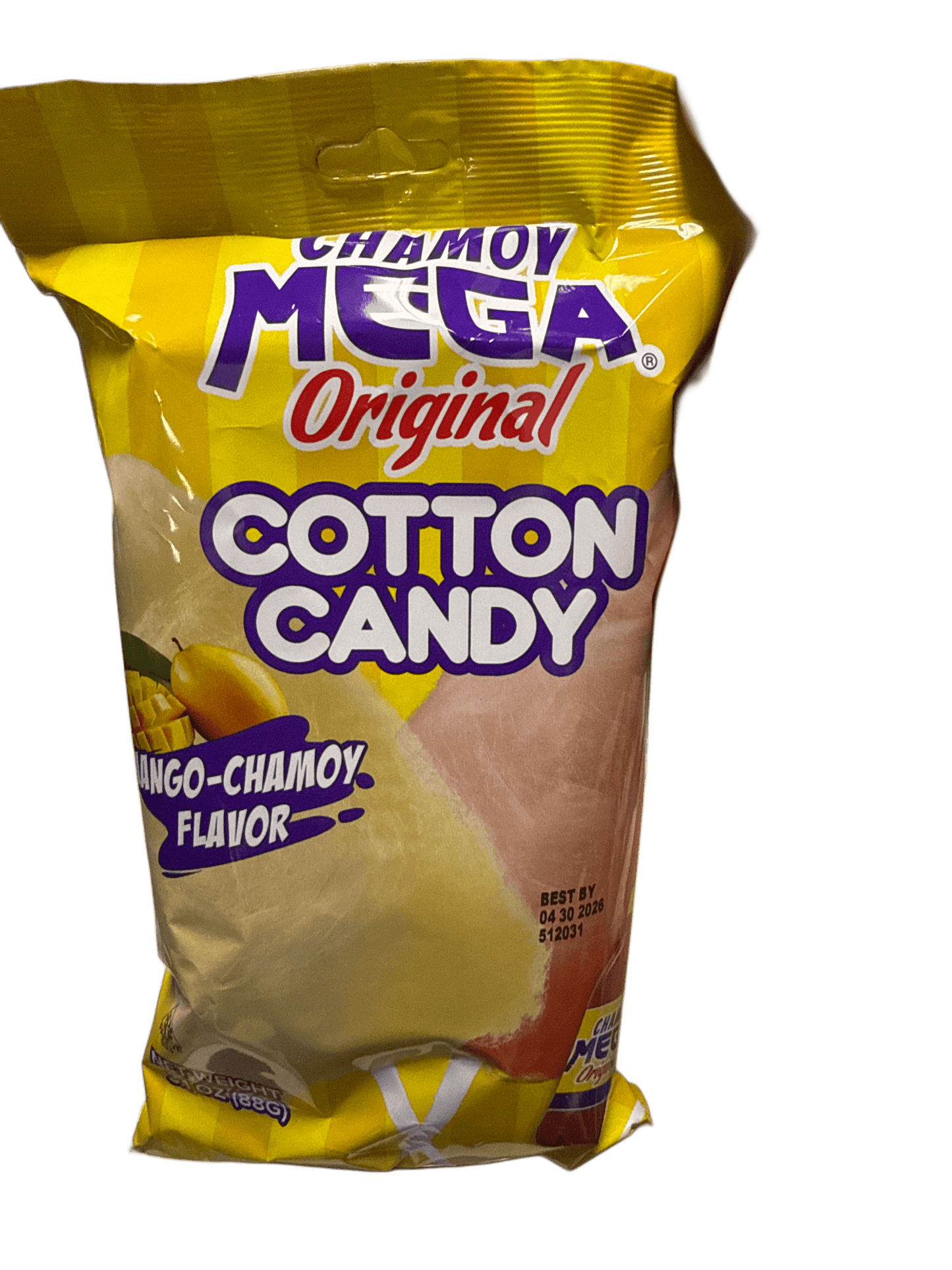 Chamoy Mega Original Mango-Chamoy Flavoured Cotton Candy 88G - U.S Edition