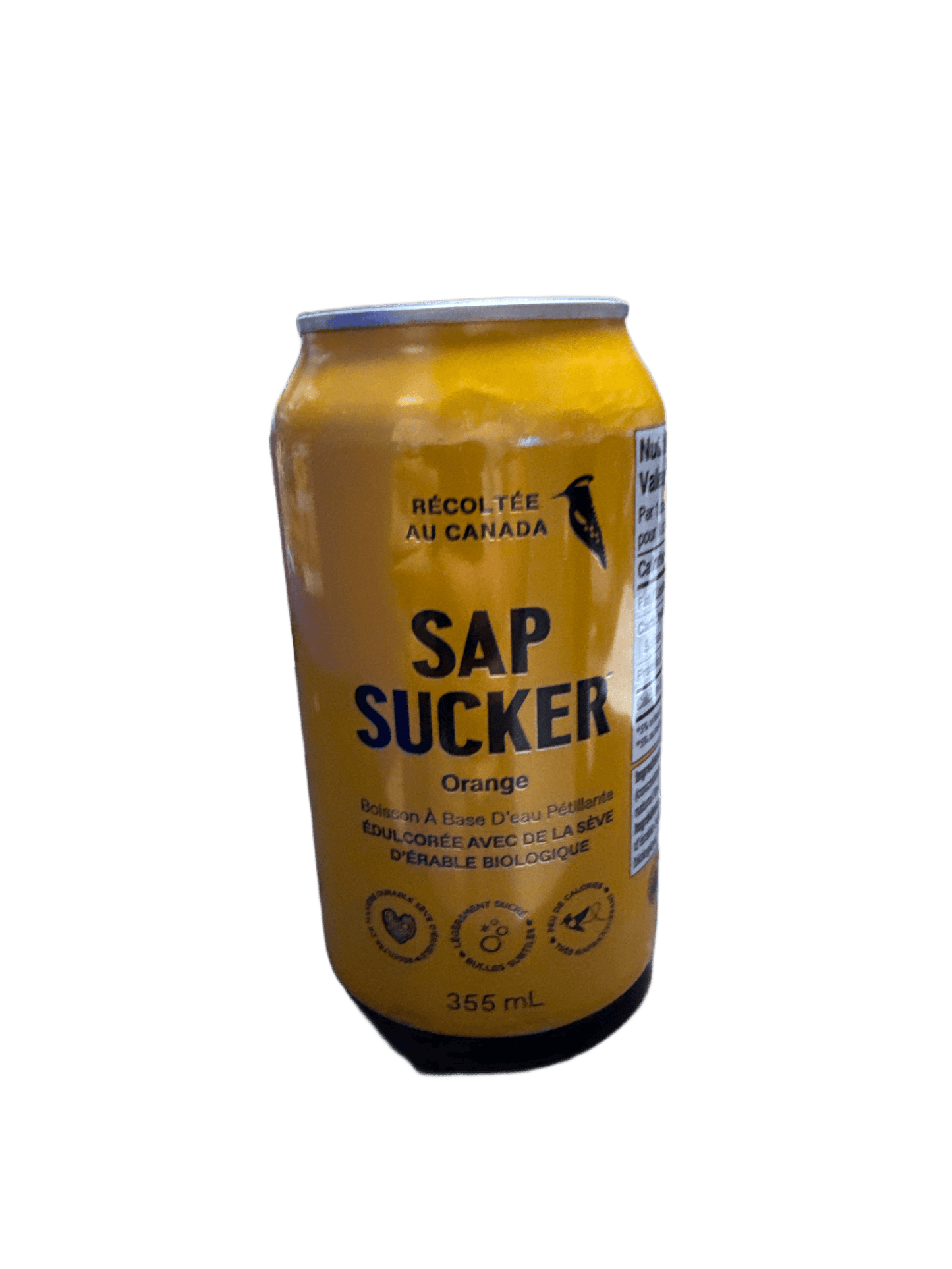 Sap Sucker Orange Sparkling Water Sweetened with Organic Maple Sap 355ML - Canadian Edition