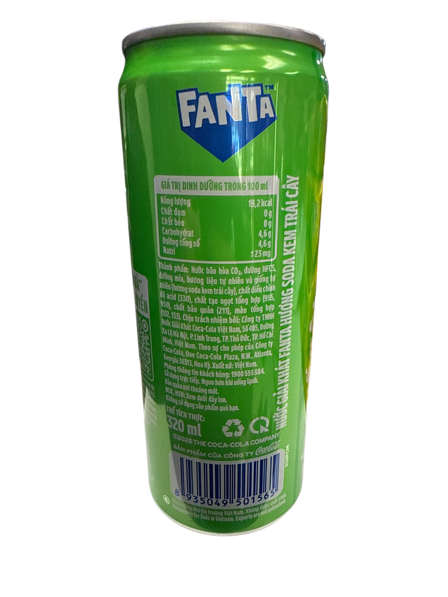 Fanta Creme Soda Huong Drink 320ML Vietnamese Edition