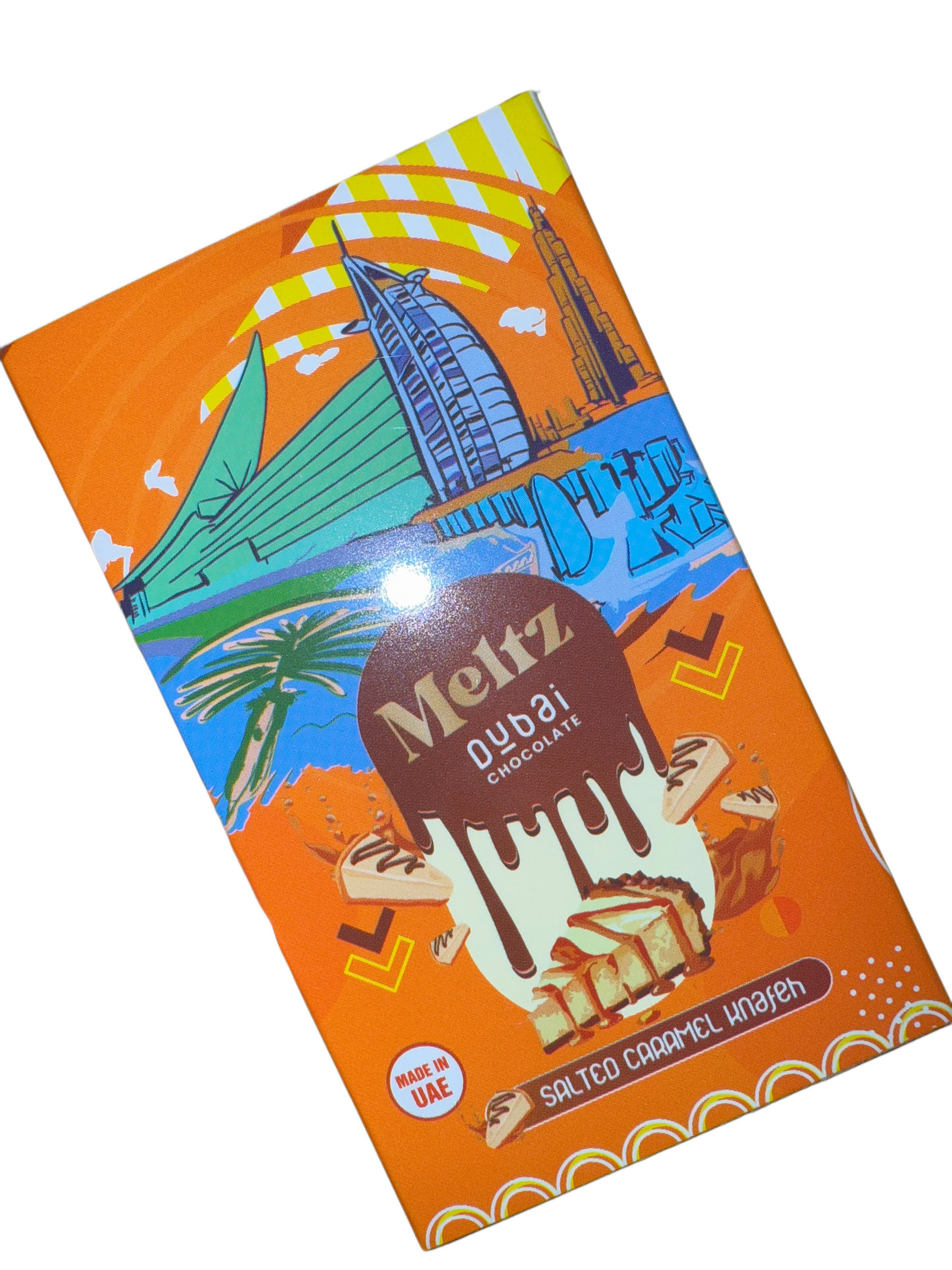 Meltz Dubai Chocolate Salted Caramel Knafeh Flavour 75G - Dubai Edition