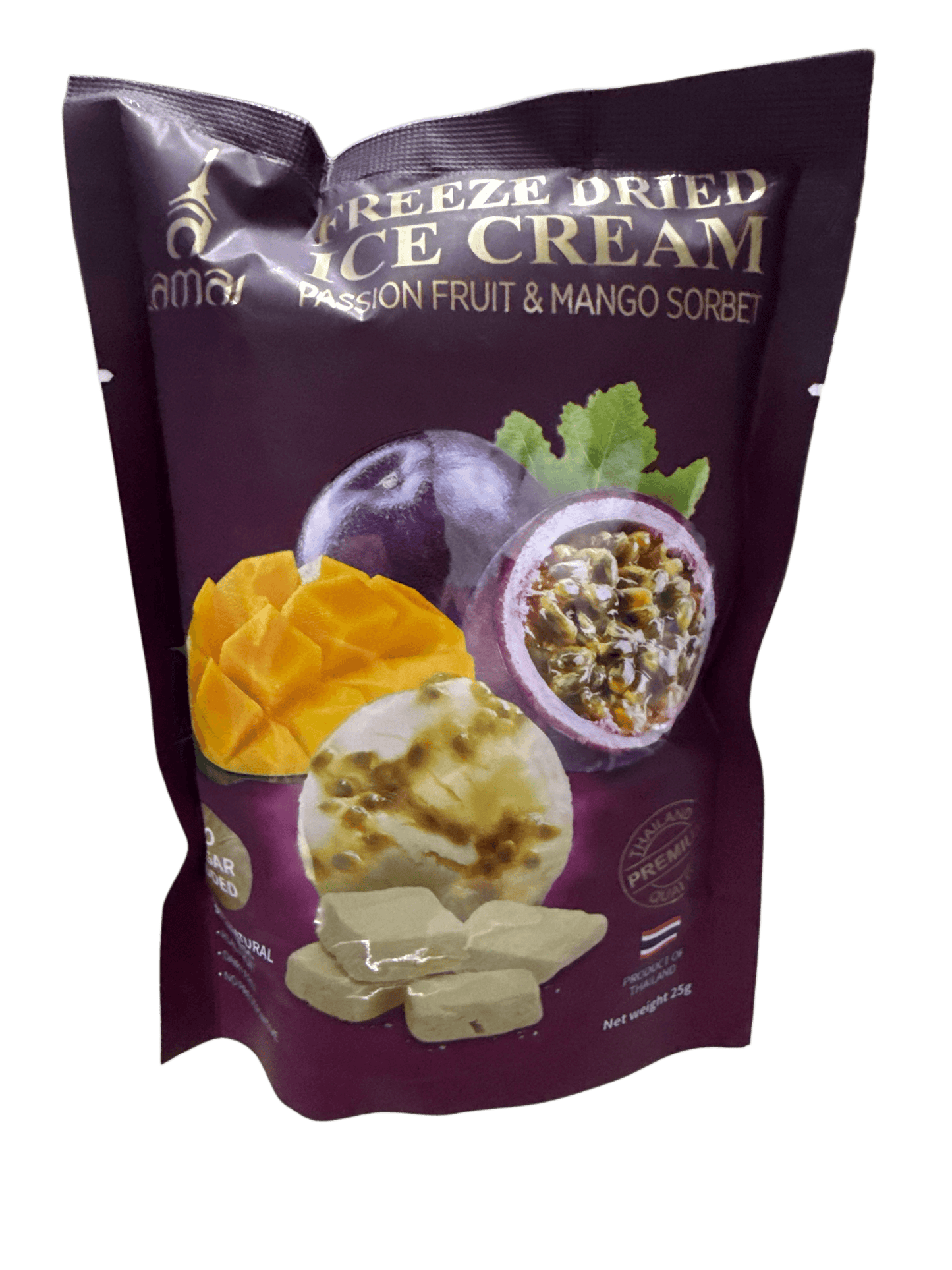 Freeze Dried Ice Cream Passion Fruit and Mango Sorbet 25G - Thailand Edition