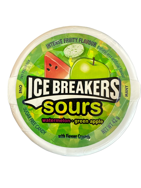 Ice Breakers Sours Watermelon And Green Apple Flavour 42G - U.S Edition