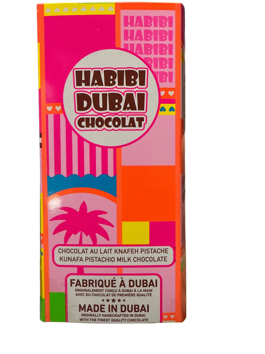 Habibi Dubai Kunafa Pistachio Milk Chocolate 200G - Dubai Edition