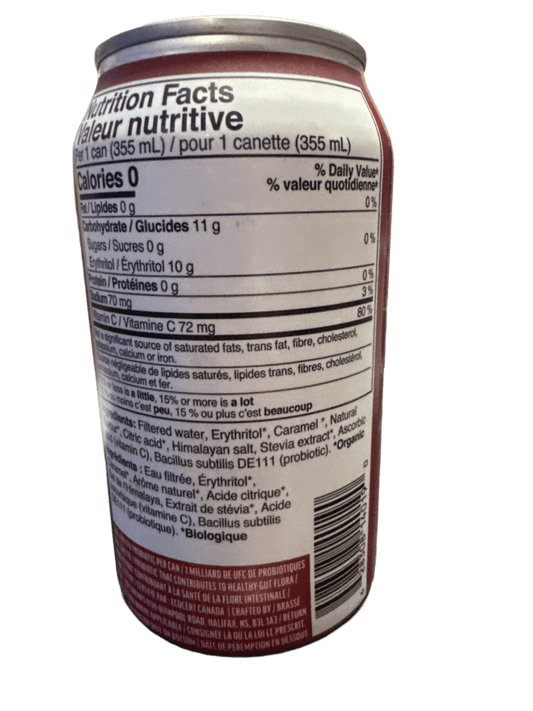 Cove Dr Cove Cherry Cola Flavoured Prebiotic Soda 355ML - Canadian Edition