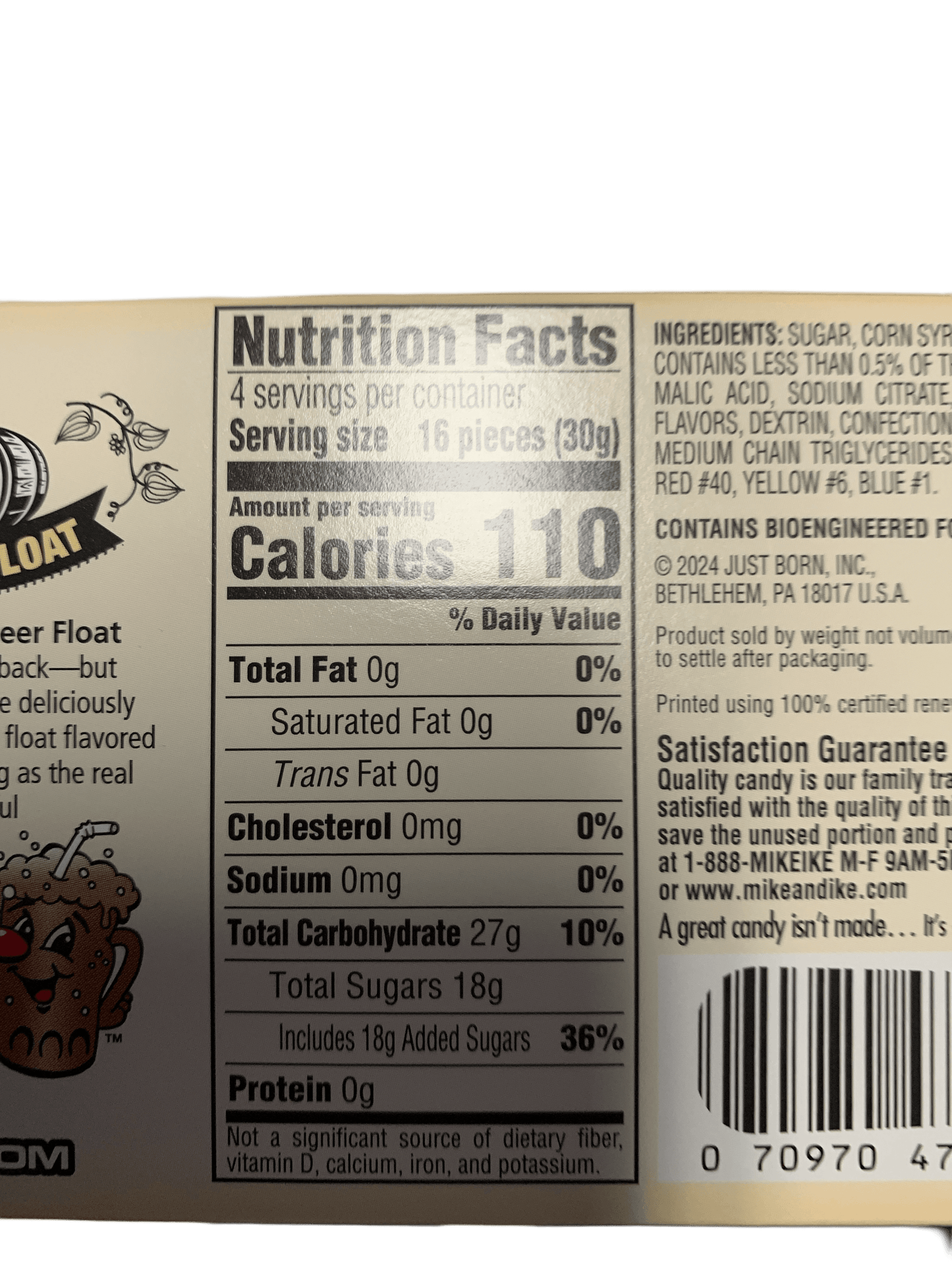 Mike and Ike Root Beer Float Chewy Candies 120G - U.S Edition