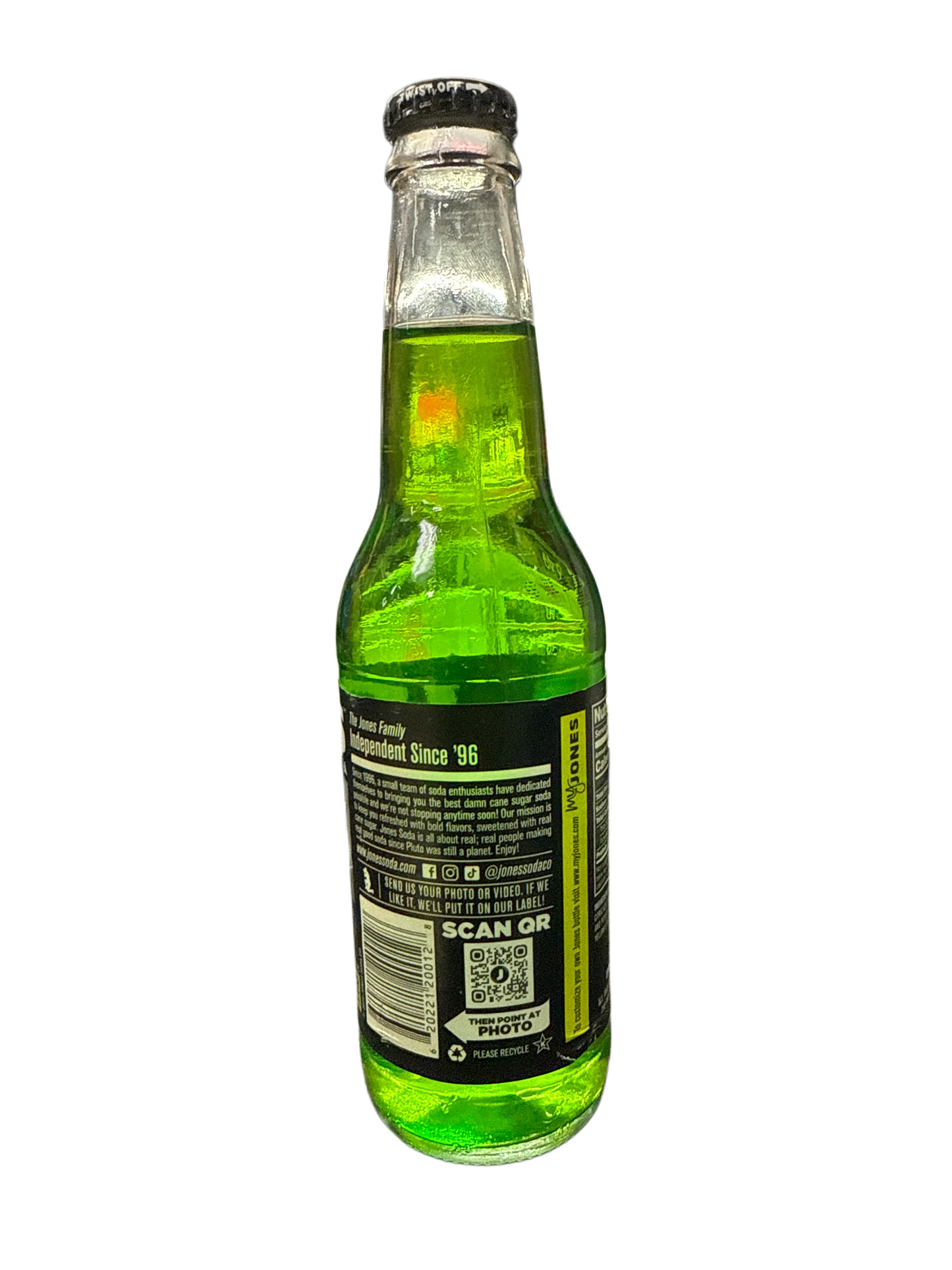 Jones Green Apple Soda Flavoured Glass Bottle 355ML - Canadian Edition