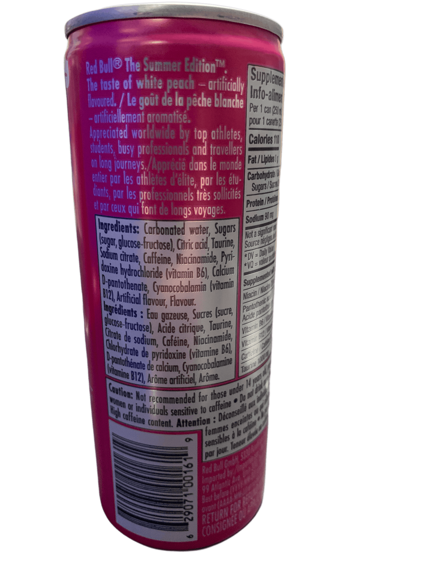 Red Bull Summer Edition White Peach Flavour 250ML - Canadian Edition