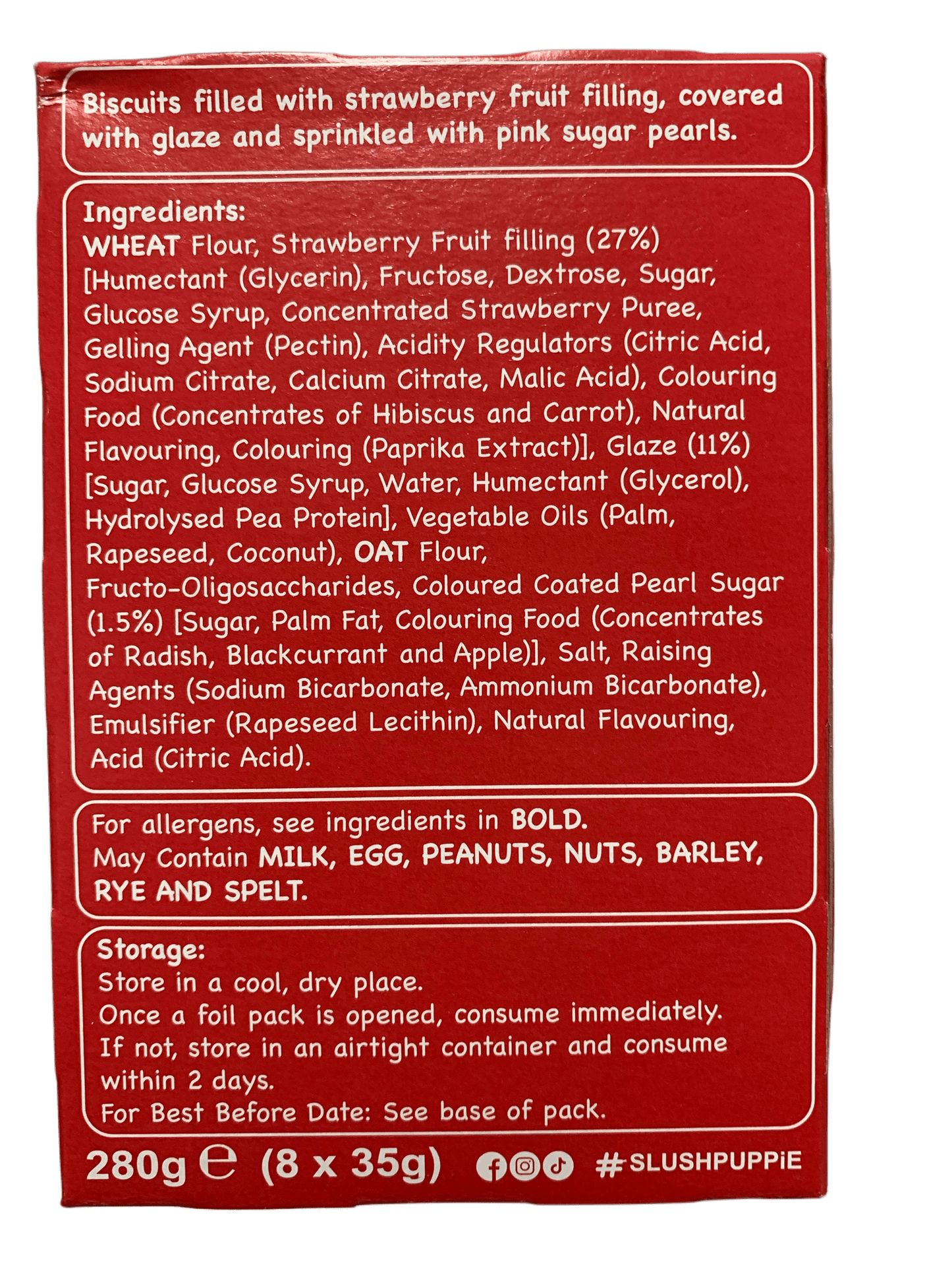 Slush Puppie Toaster Tarts Strawberry Frosted Flavour 8 Tarts - U.K Edition