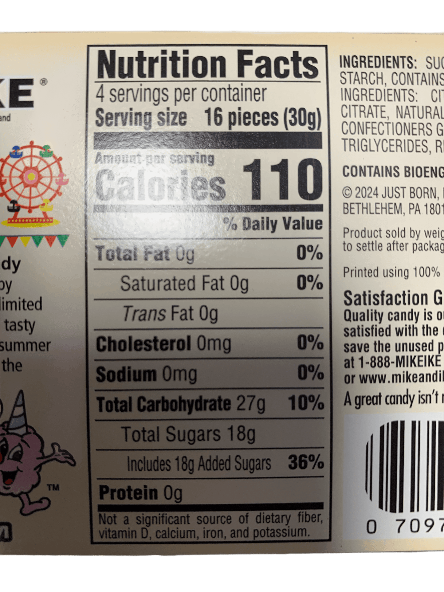 Mike and Ike Cotton Candy - 3 OZ - U.S Edition