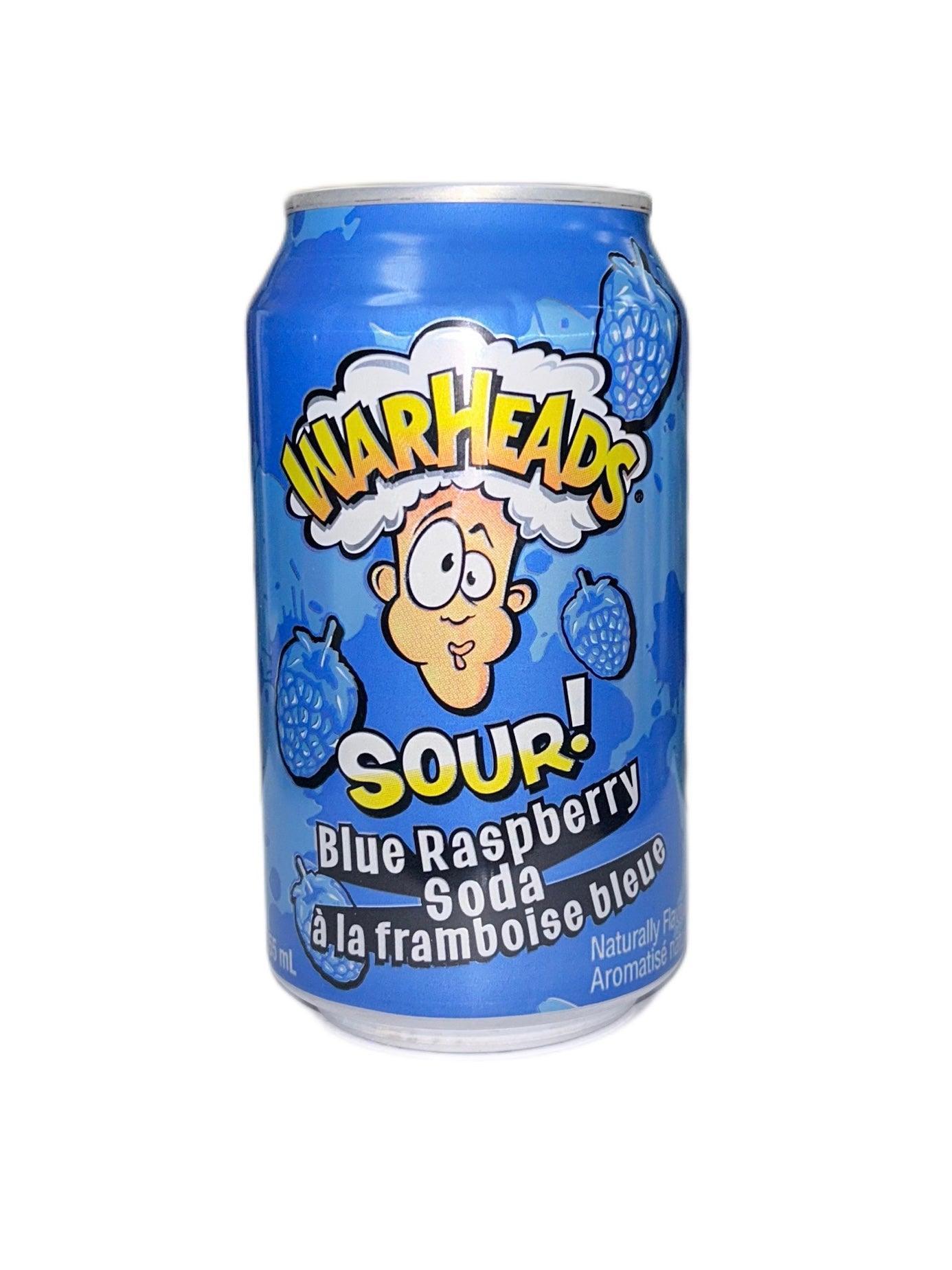 Warheads Sour Blue Raspberry Soda - 355mL