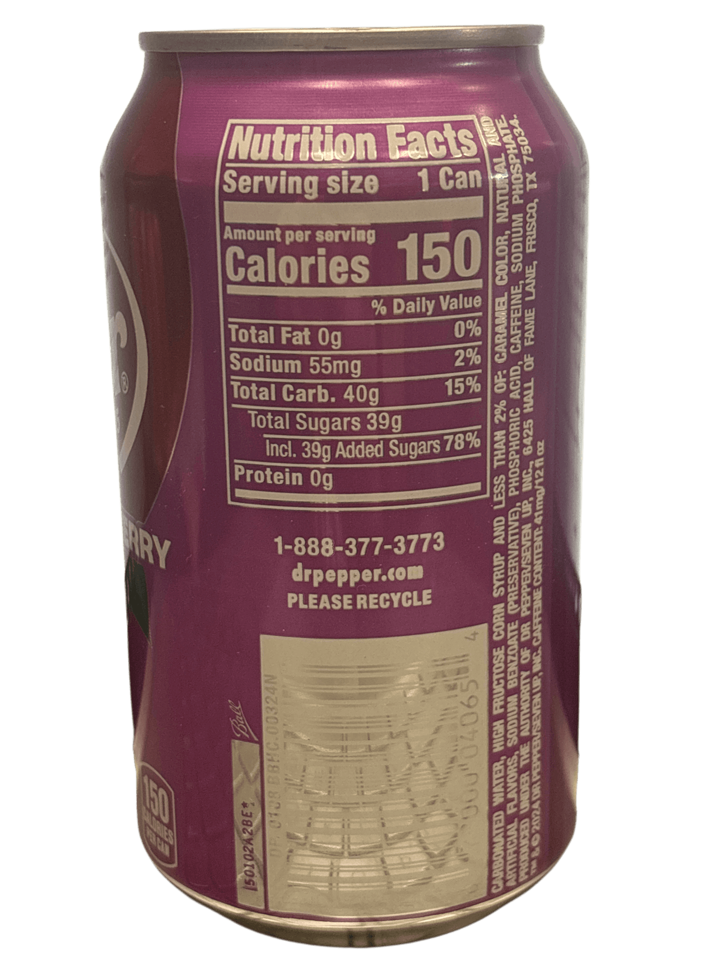 Dr. Pepper Blackberry Soda Can 355ML - U.S Edition