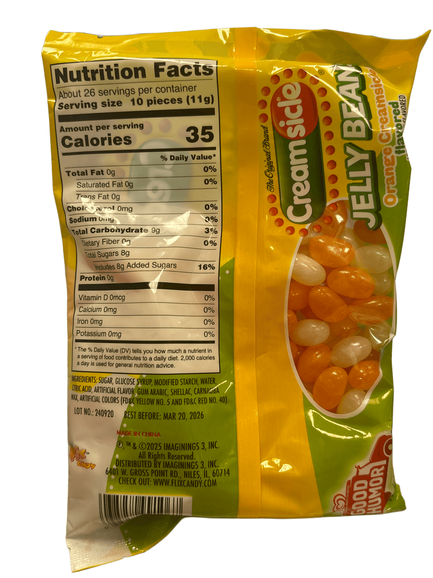 Orange Creamsicle Jelly Beans 10OZ - U.S Edition