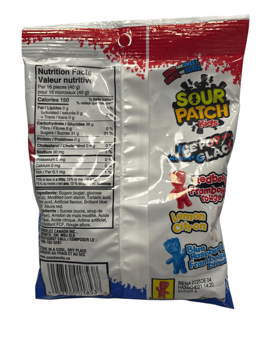 Sour Patch Kids Ice Pop 150G limited Edition - Canadian Edition