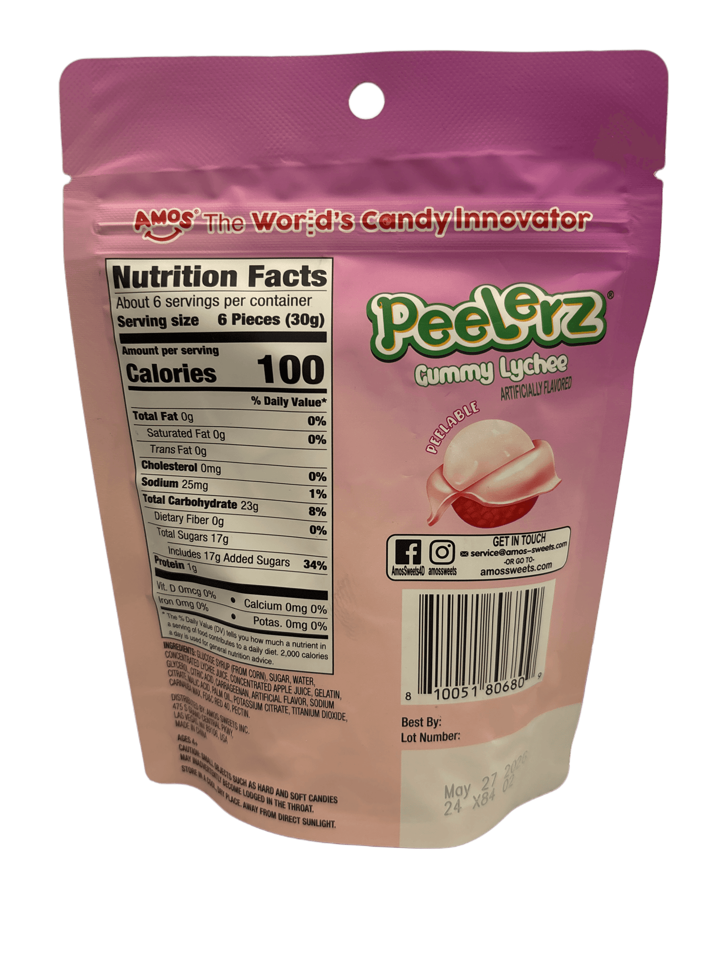 Peelerz Lychee Gummy Candy 6OZ