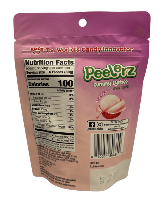 Peelerz Lychee Gummy Candy 6OZ