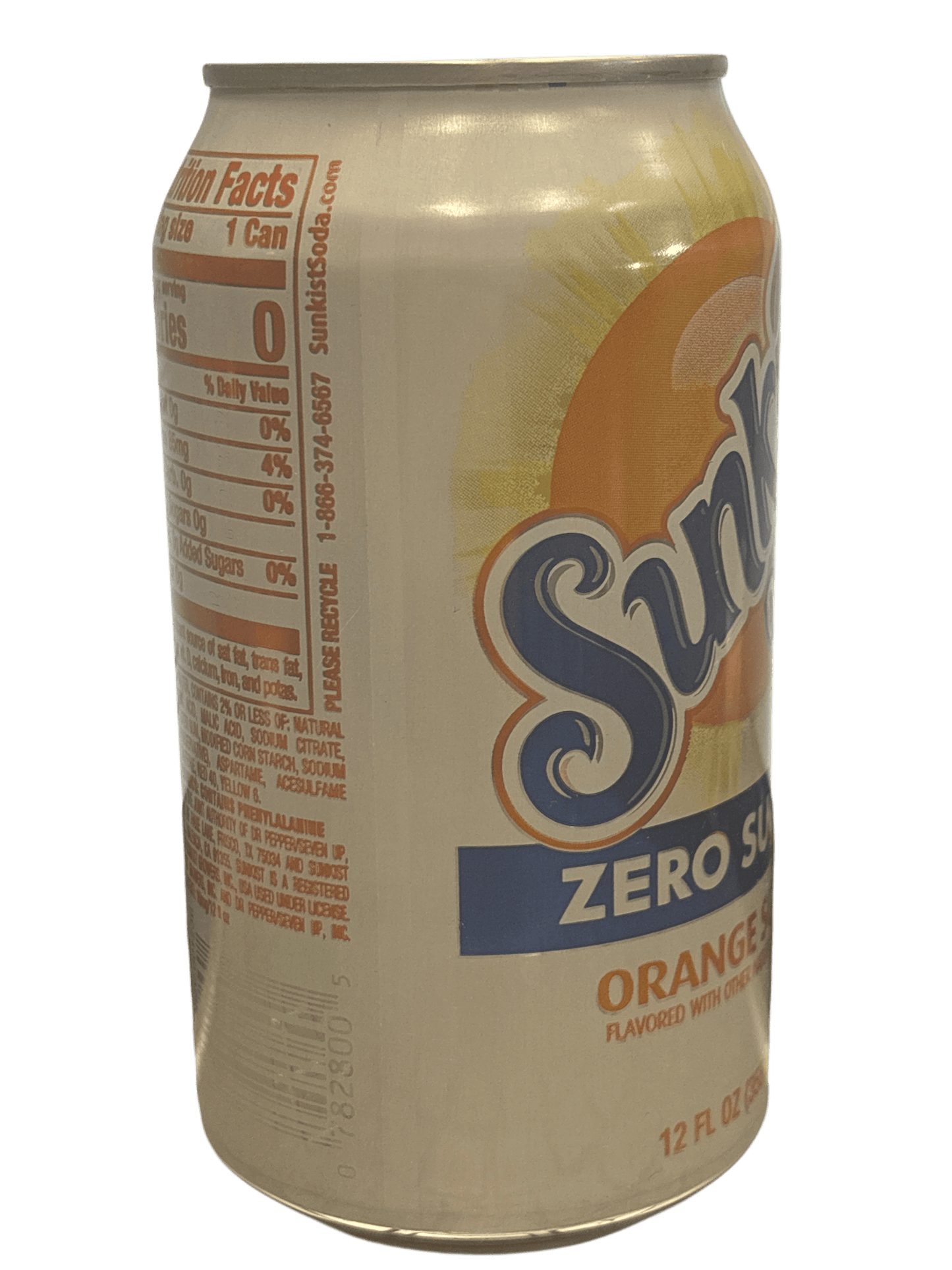 Sunkist Orange Zero Sugar Soda 355ML - U.S Edition