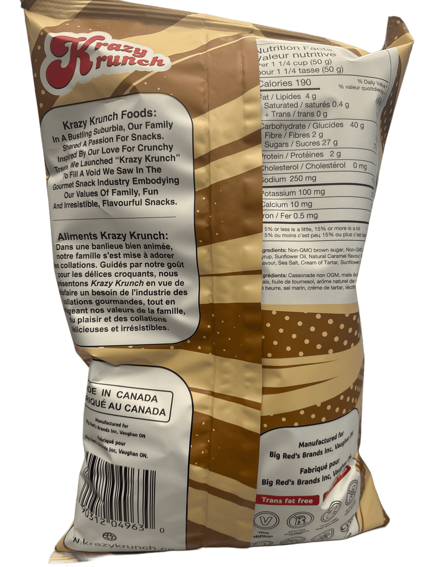 Krazy Krunch Popcorn Creamy Caramel 200G - Canadian Edition