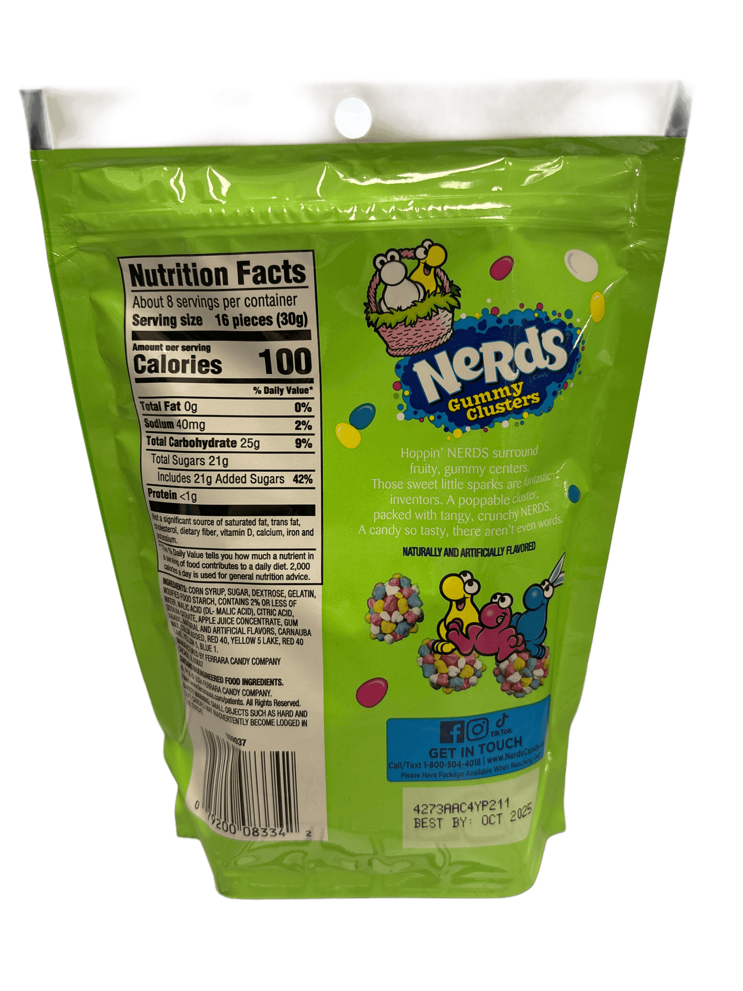 Nerds Gummy Clusters Easter Hoppin Candy Bag 8OZ - U.S Edition