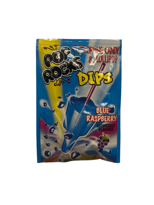 Pop Rocks Popping Candy & Lollipop Dips Blue Raspberry 18G - Spanish Edition