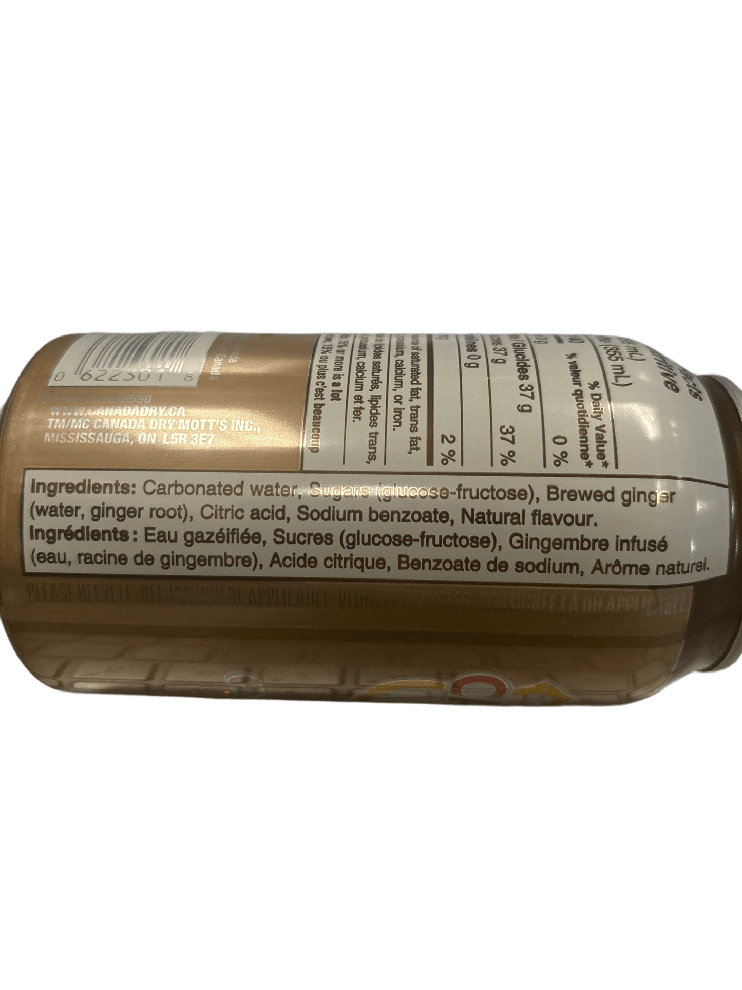 Canada Dry Ginger Beer 355ML - Canada Edition