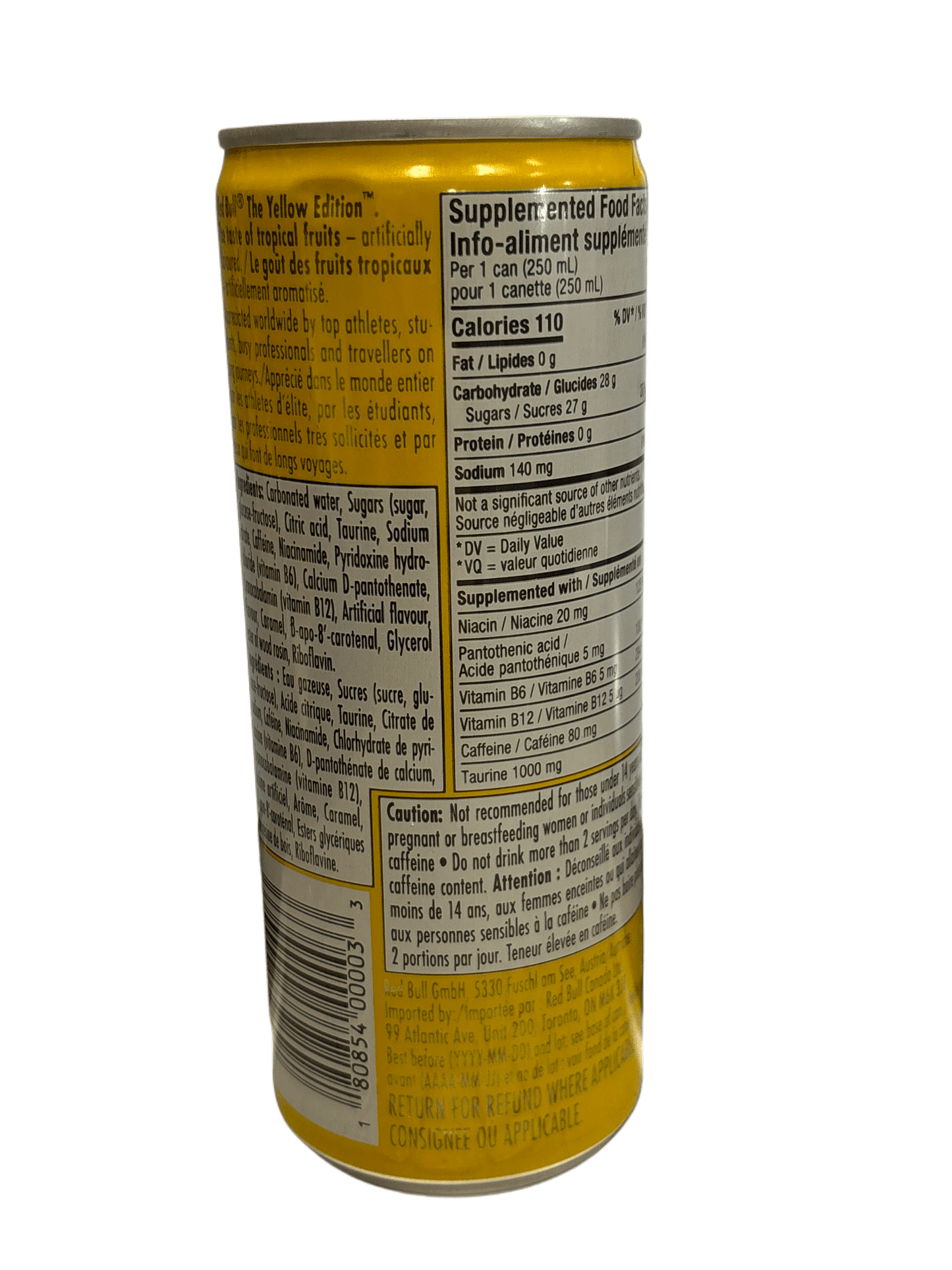 Red Bull Tropical Energy Drink 250ML - Canada Edition