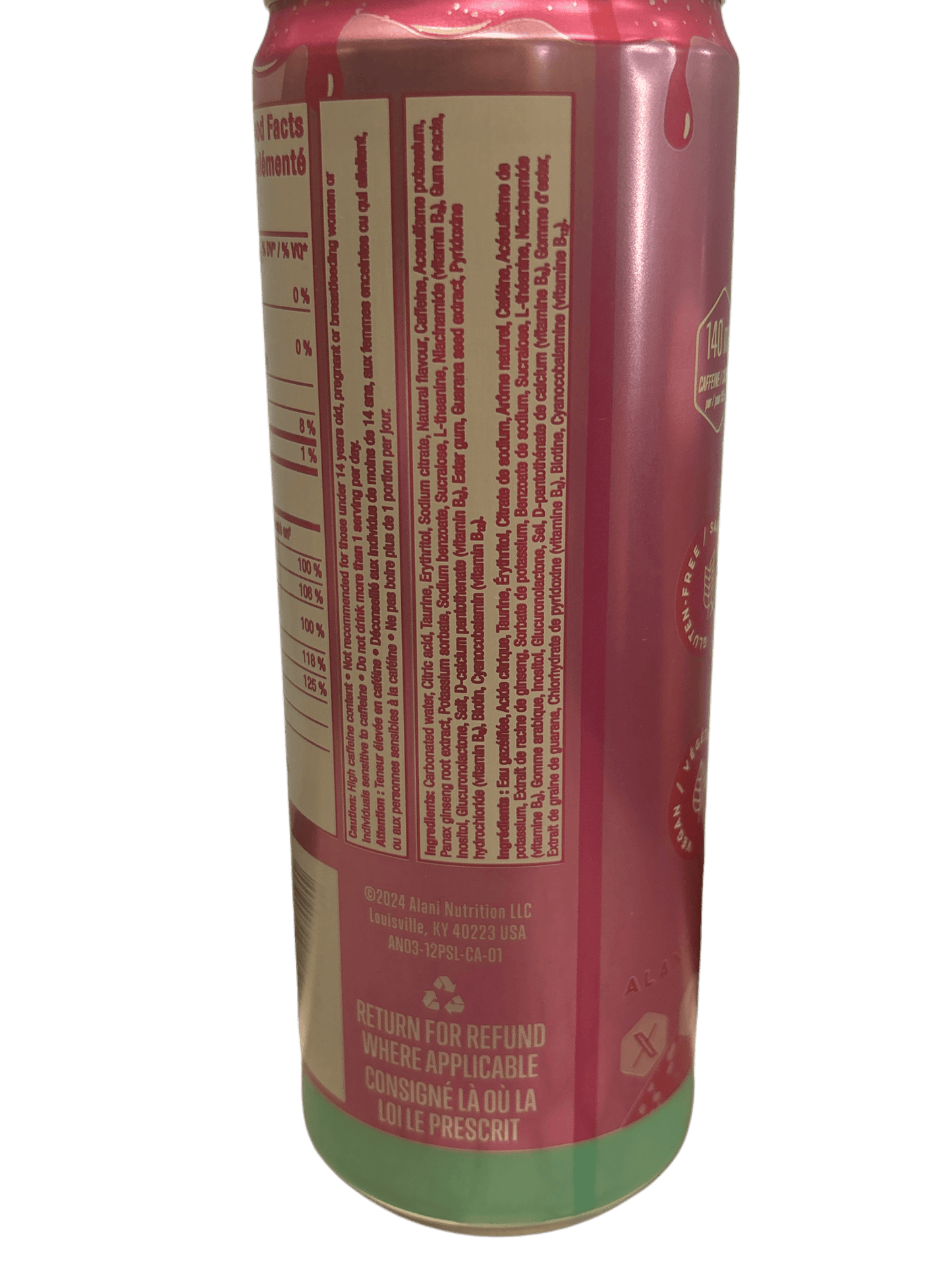 Alani Nu Pink Slush Energy Drink 355ML - Canada Edition
