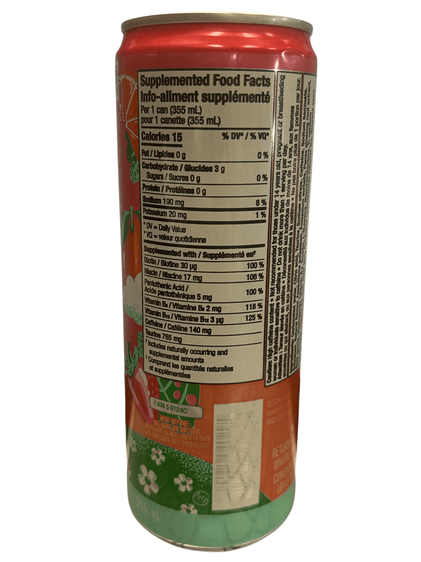 Alani Nu Strawberry Sunrise Energy Drink 355ML - Canadian Edition