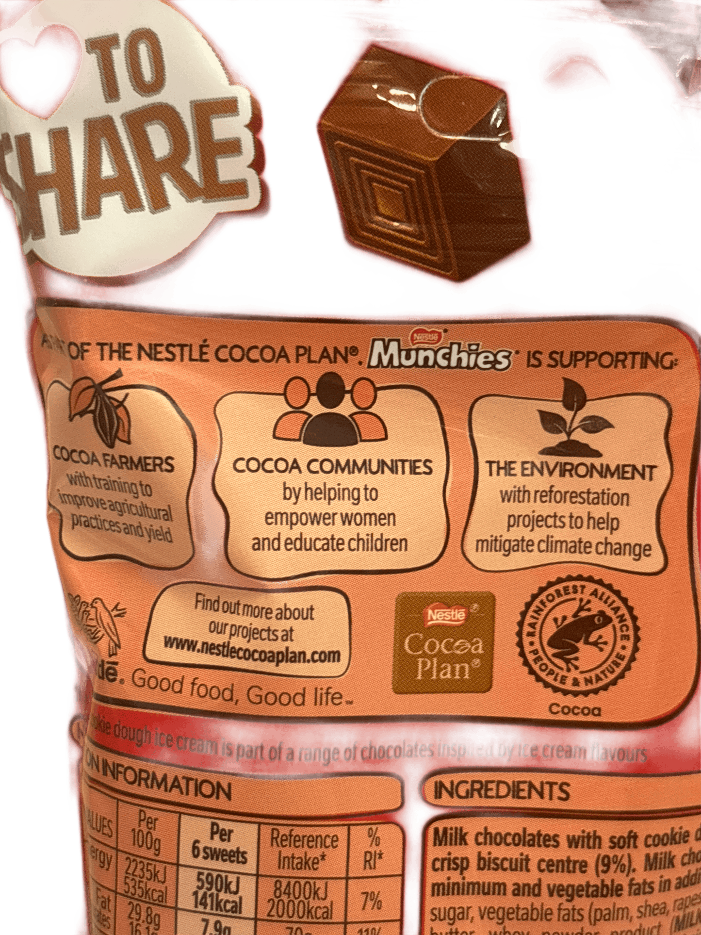 Munchies Cookie Dough Ice Cream Bag 97G - U.K Edition