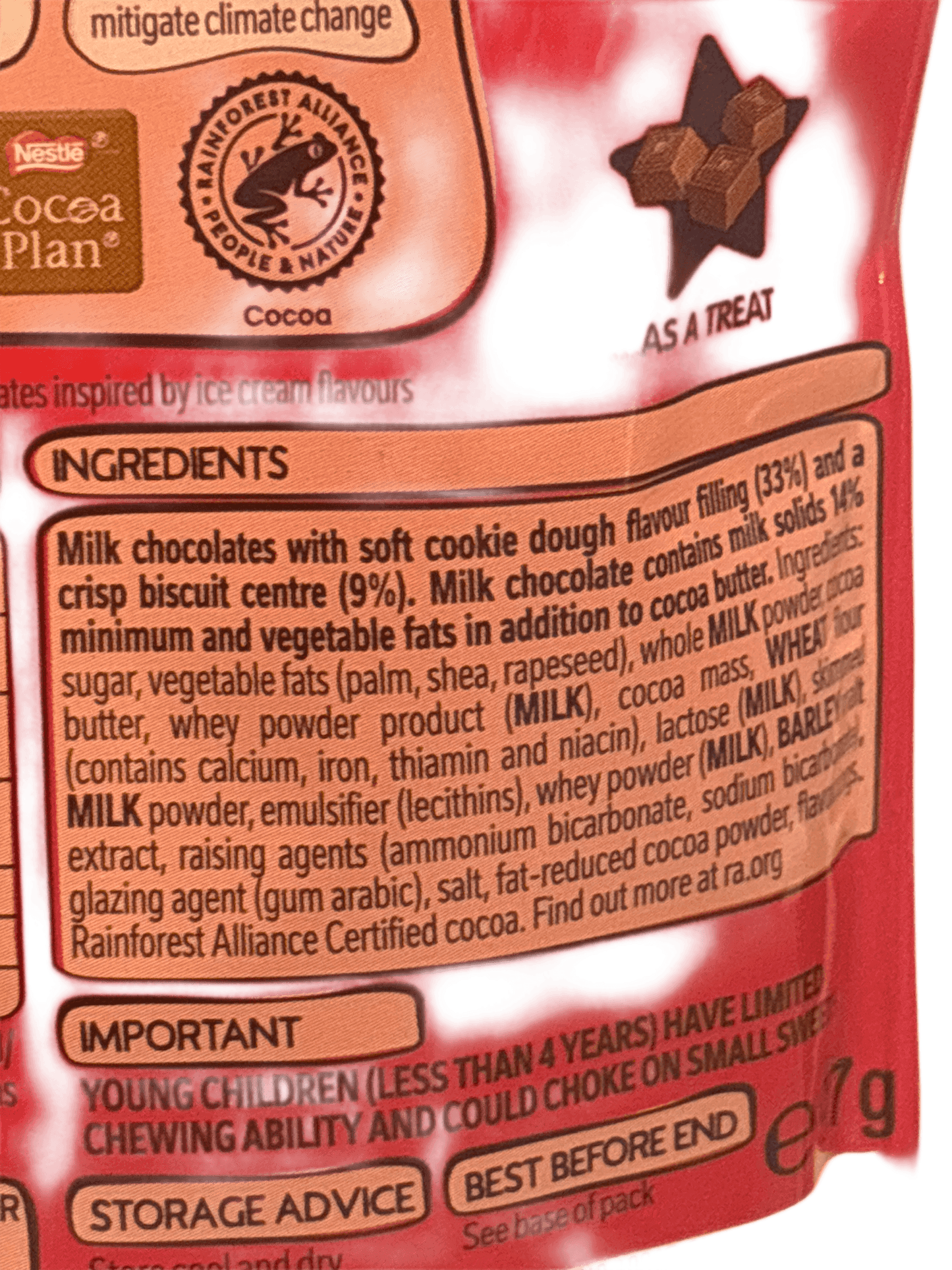 Munchies Cookie Dough Ice Cream Bag 97G - U.K Edition